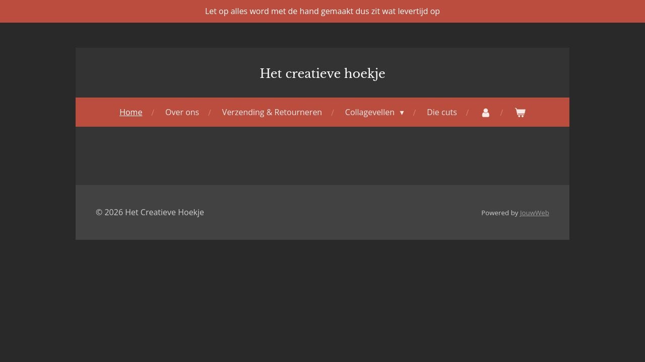 Screenshot of Hetcreatievehoekje.nl