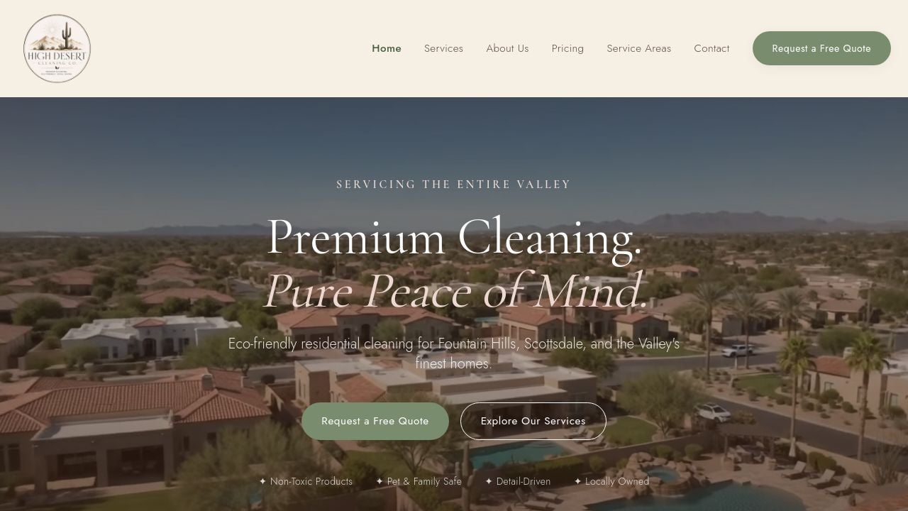 Screenshot of Highdesertcleaningcoaz.com