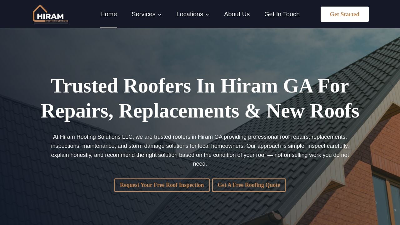Screenshot of Hiramroofers.com