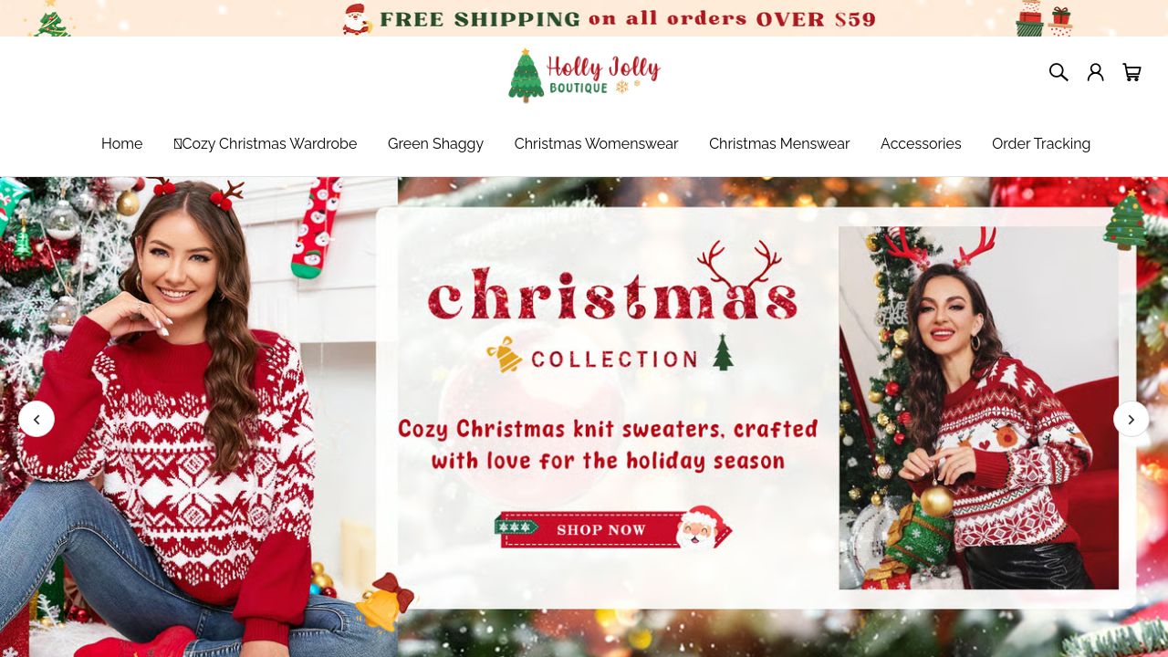 Screenshot of Hollyjollyboutique.com