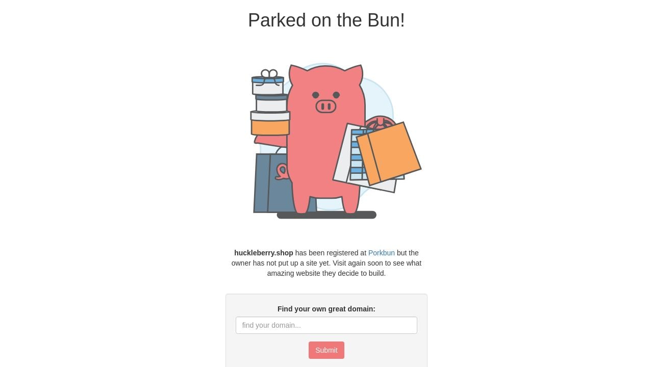 Screenshot of Huckleberry.shop