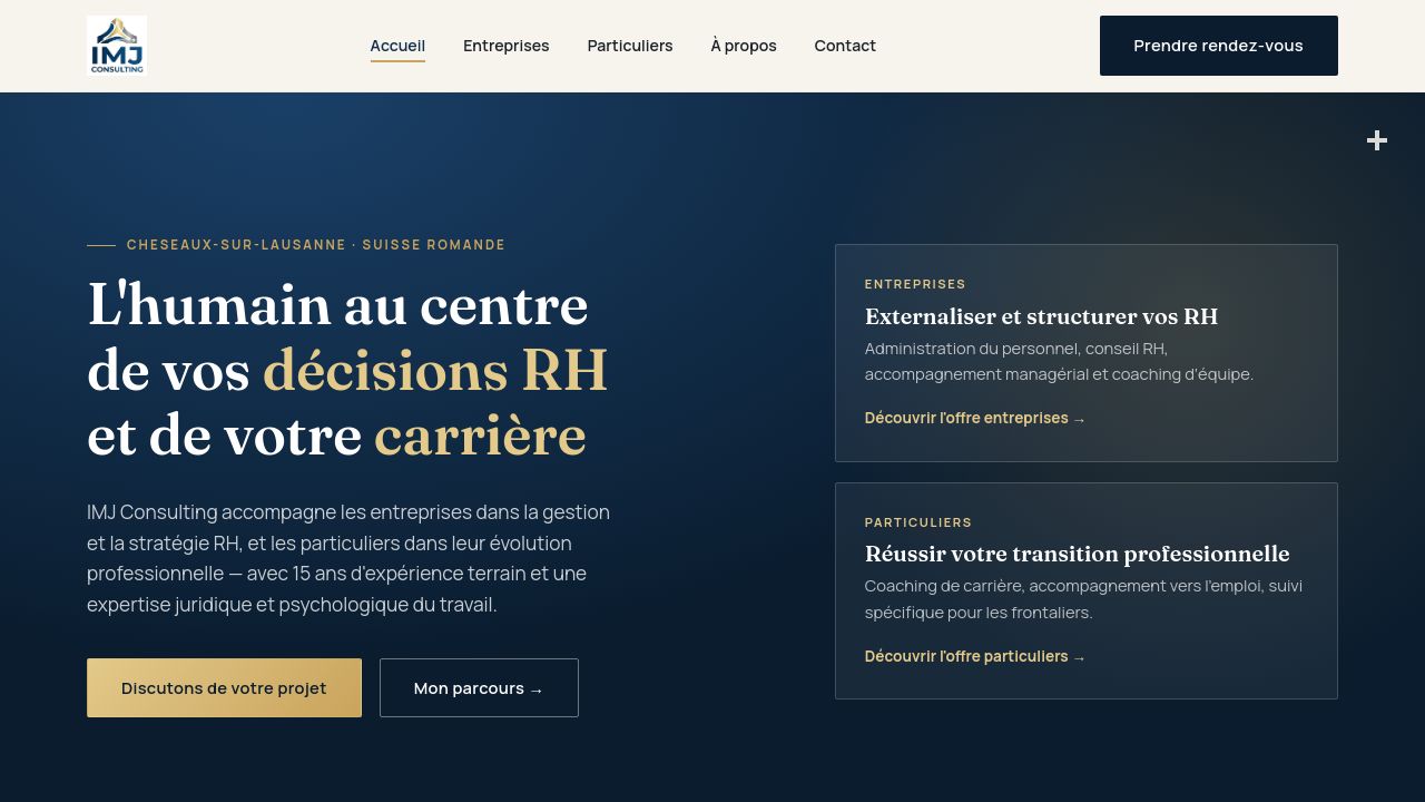 Screenshot of Imjconsulting.ch