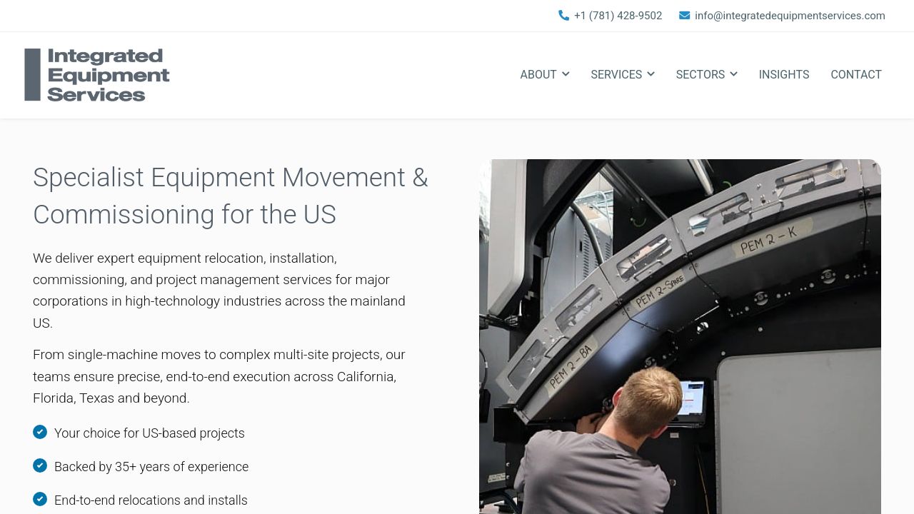 Screenshot of Integratedequipmentservices.com