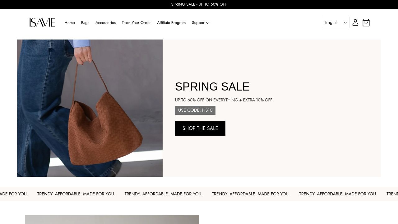 Screenshot of Isavieshop.com