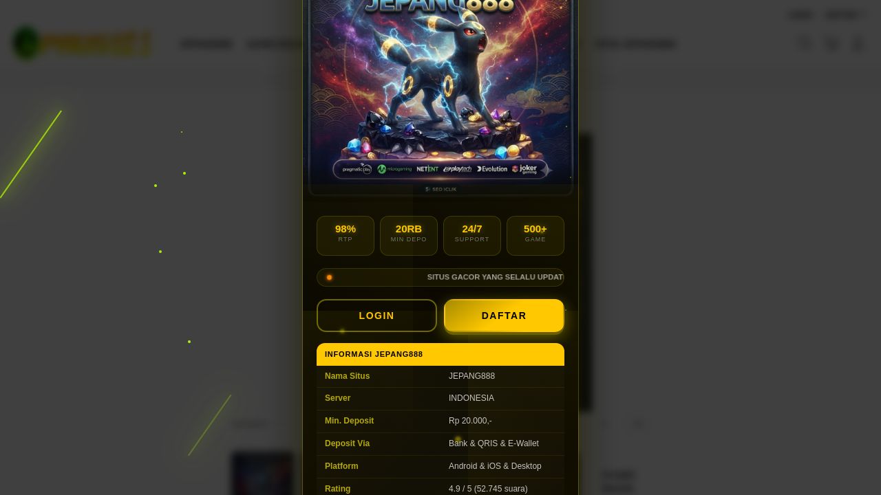 Screenshot of Jepang888.com