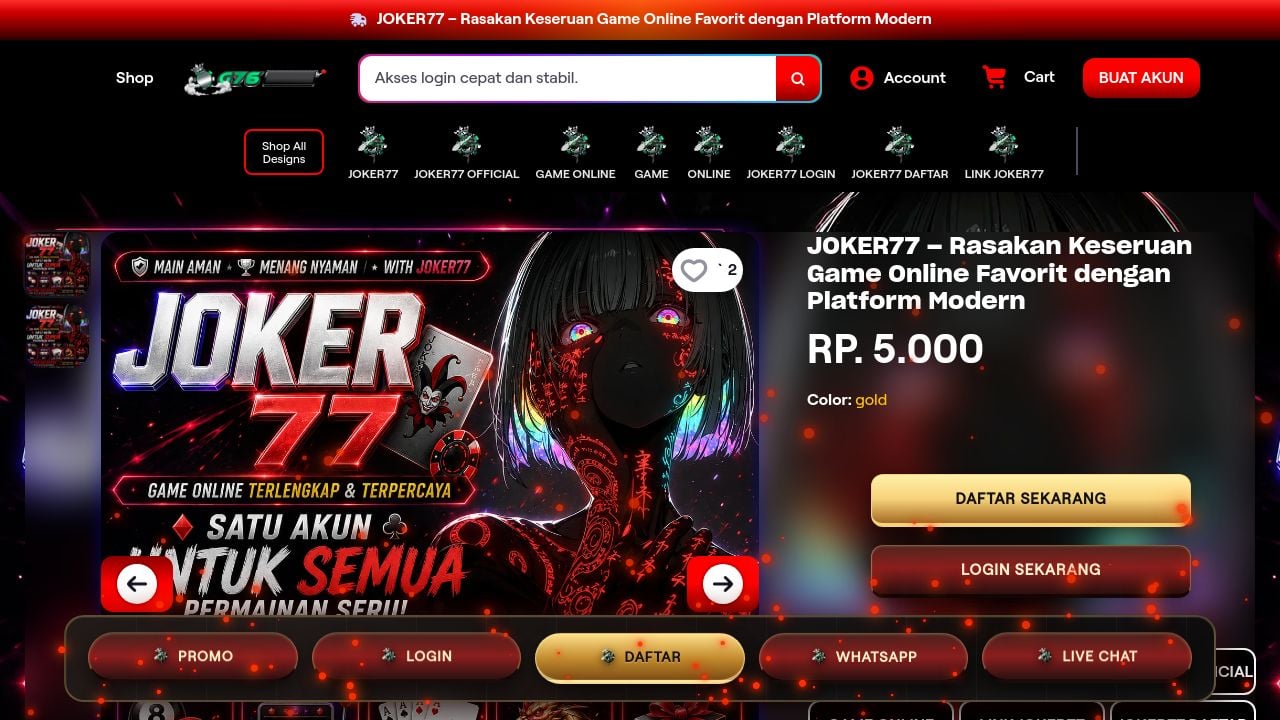 Screenshot of Joker77.cloud