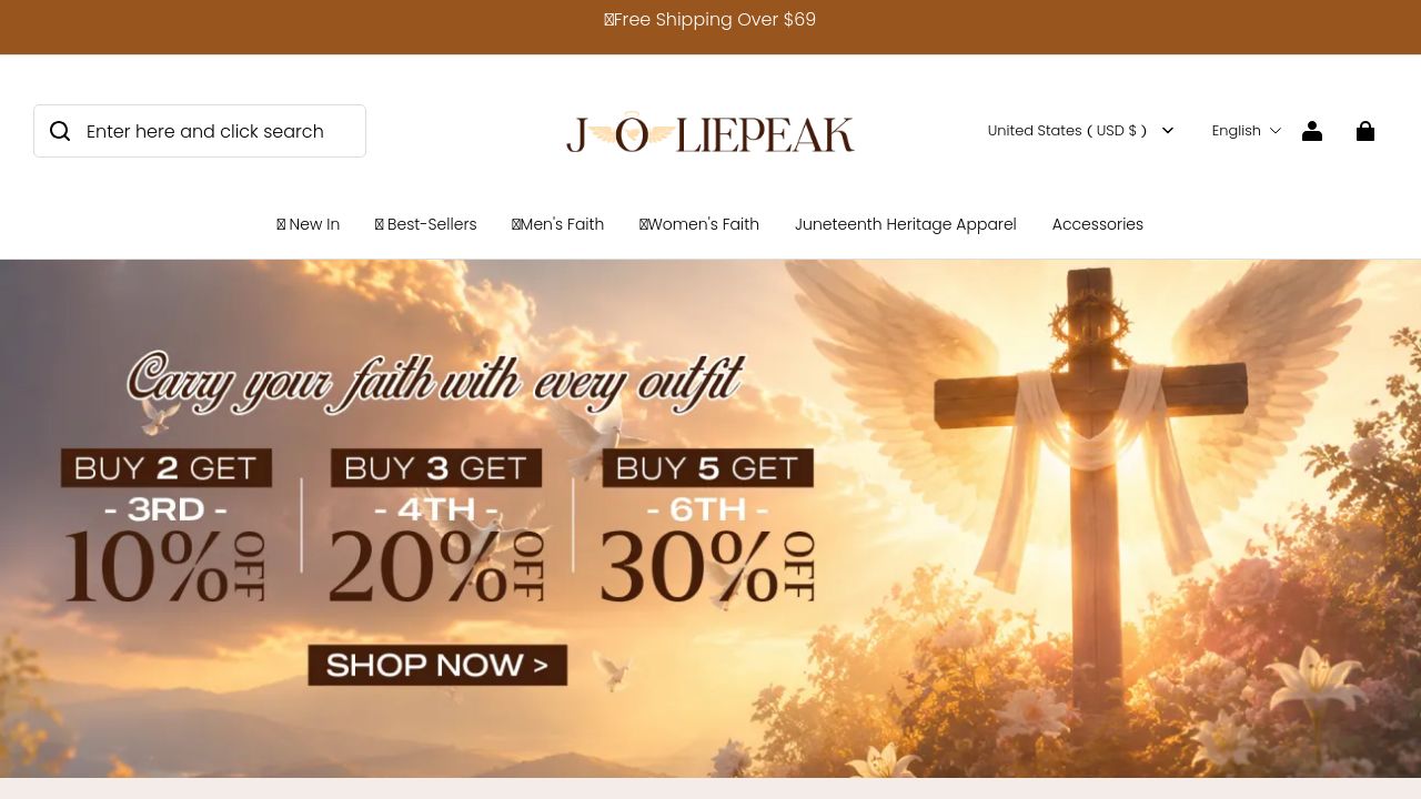 Screenshot of Joliepeak.com