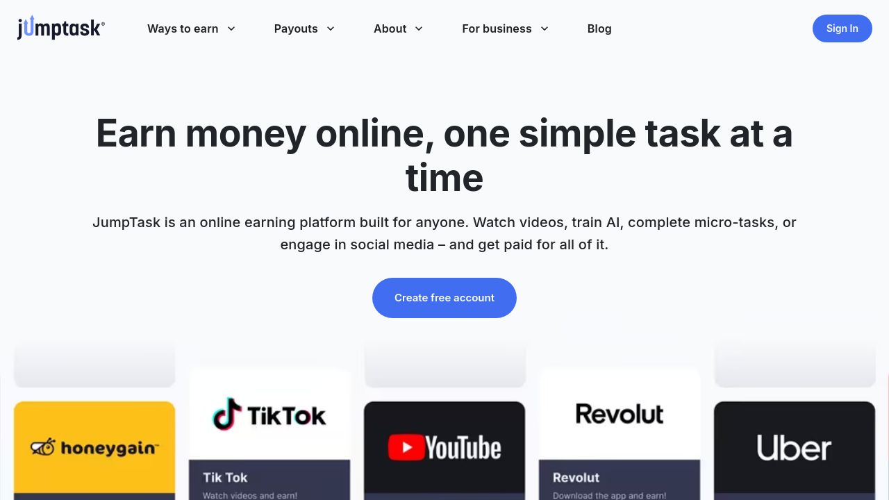 Screenshot of Jumptask.io
