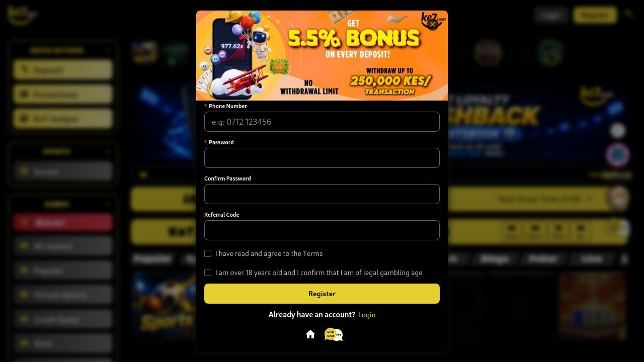 Screenshot of Ke7.co.ke