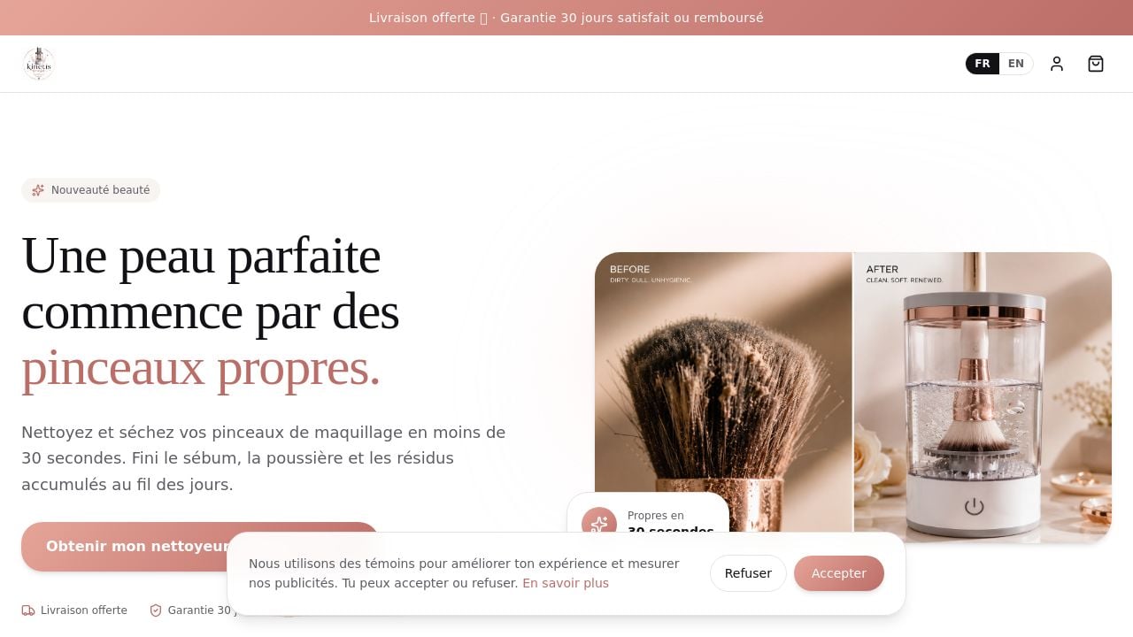 Screenshot of Kinetisbrush.com
