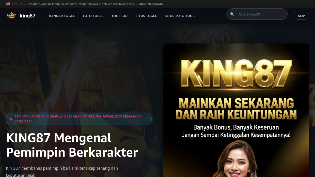 Screenshot of King87login.com