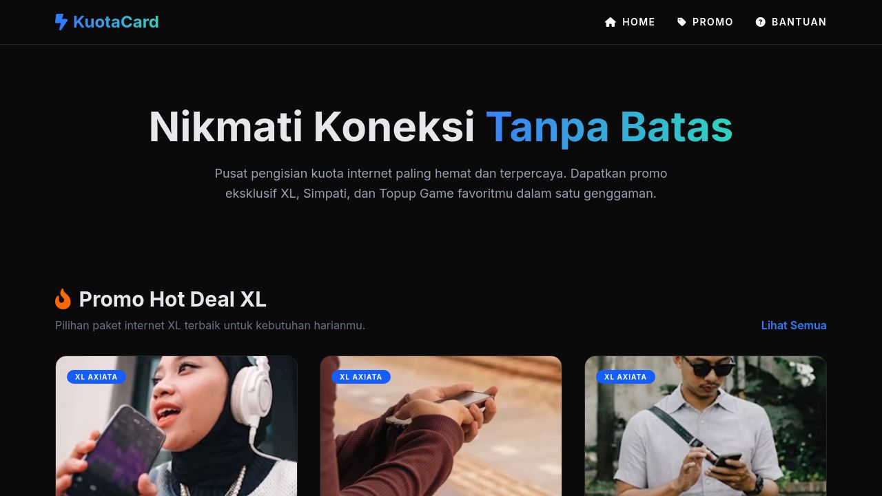 Screenshot of Kuotacard.com