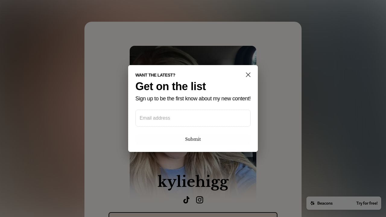 Screenshot of Kyliehigg.store