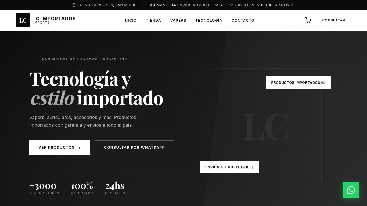 Screenshot of Lcimportados.com.ar