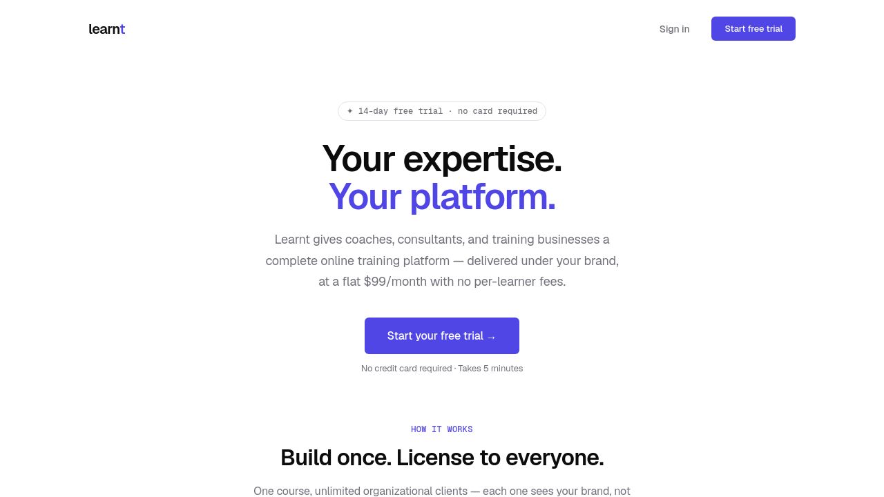 Screenshot of Learnt.tech