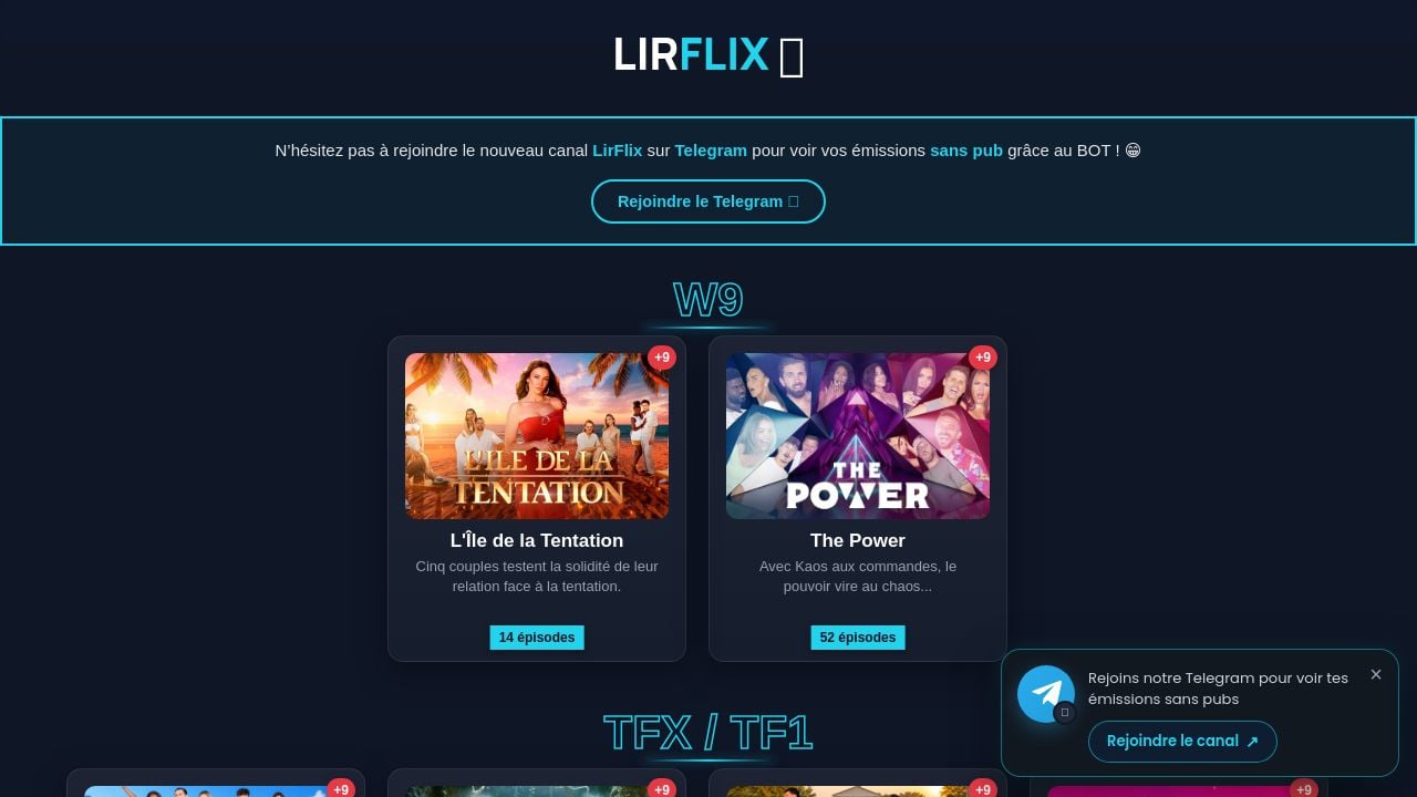 Screenshot of Lirflix.net