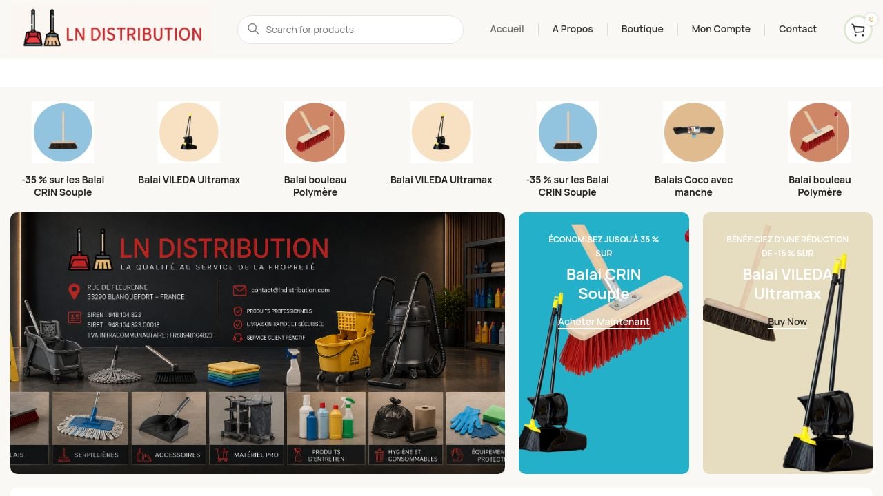 Screenshot of Ln-distribution.com