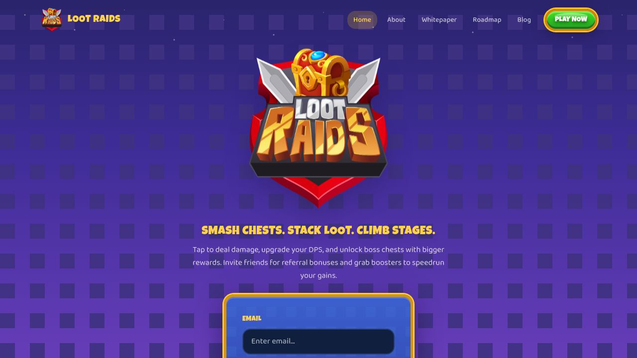 Screenshot of Lootraids.com