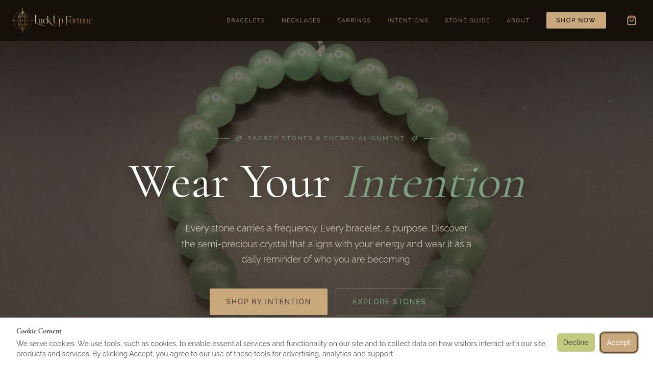 Screenshot of Luckupfortune.com