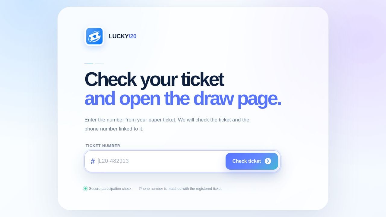 Screenshot of Lucky-20.biz