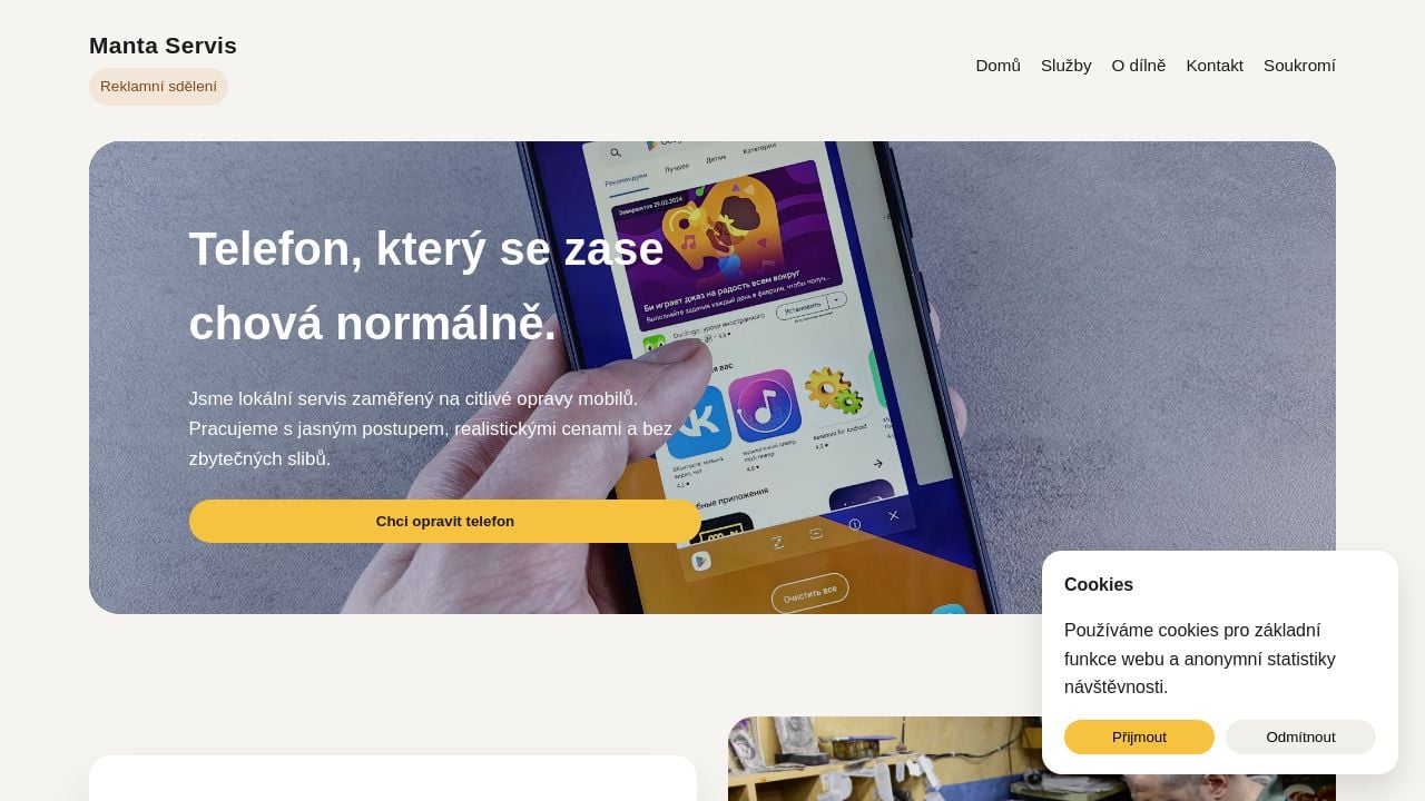 Screenshot of Mantasemis.center