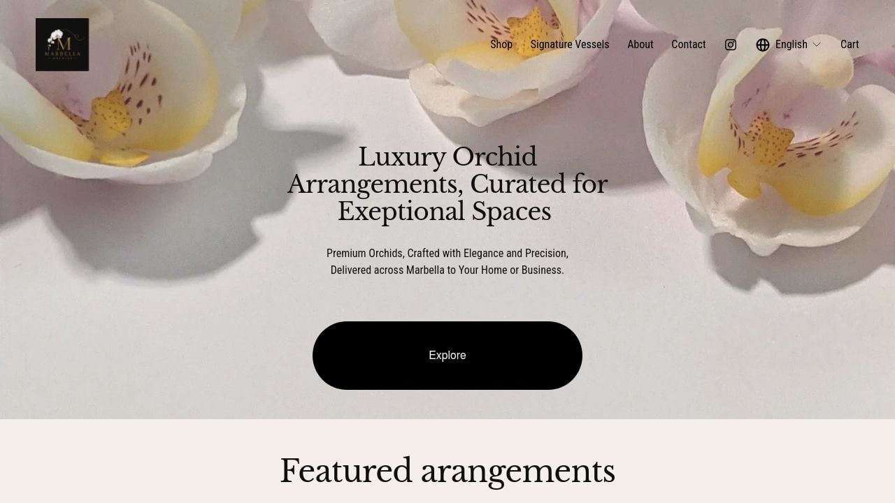 Screenshot of Marbellaorchids.com