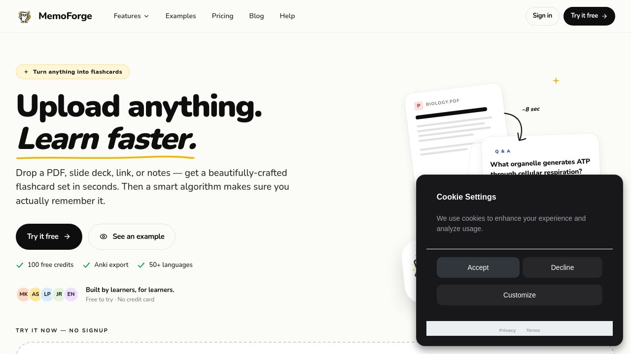 Screenshot of Memoforge.app