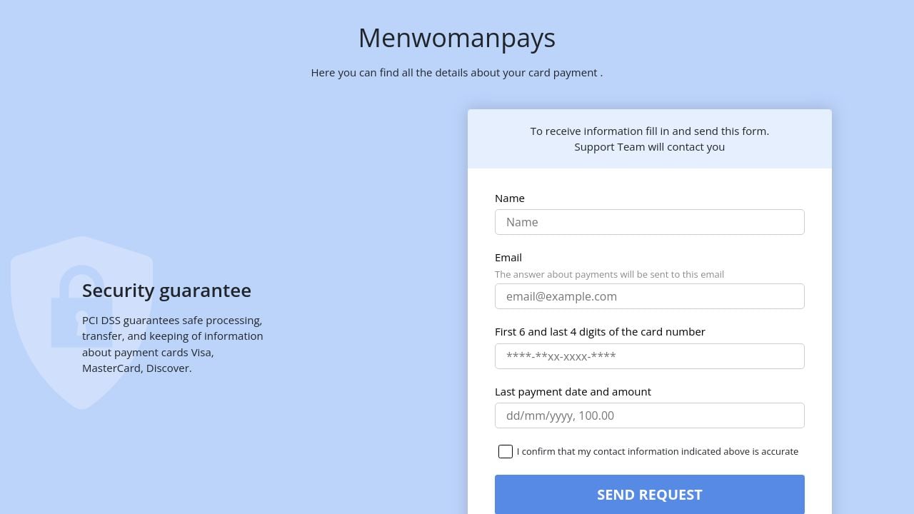 Screenshot of Menwomanpays.com