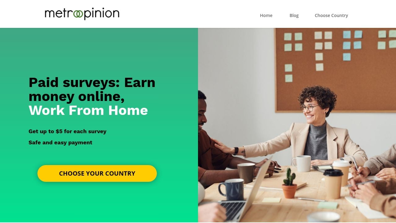 Screenshot of Metroopinion.com