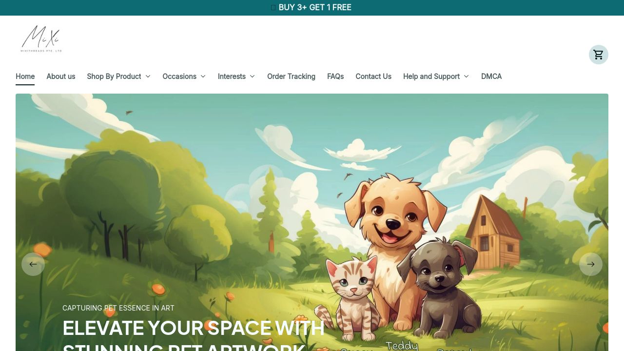 Screenshot of Mixithreads.com