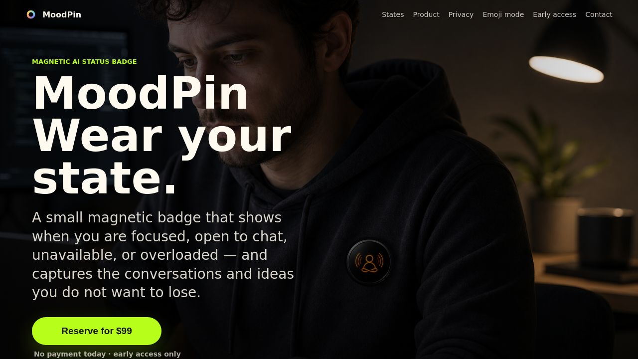 Screenshot of Moodpinai.com