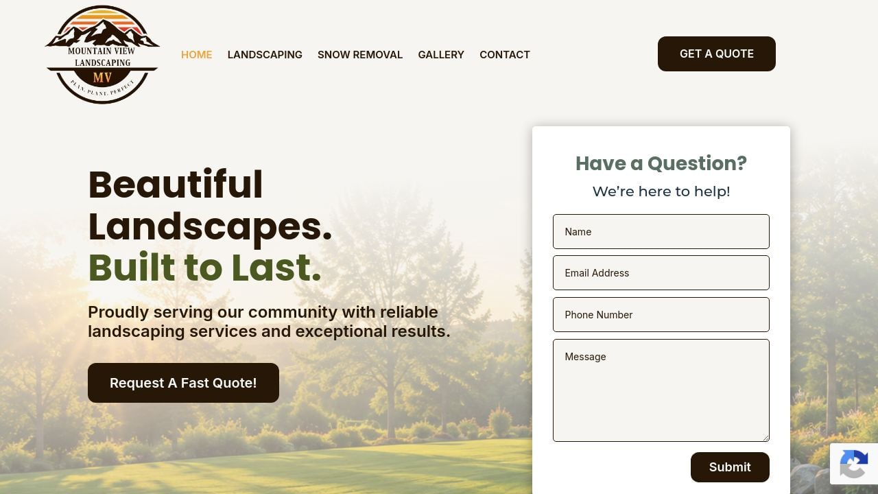 Screenshot of Mountainviewlandscapinganddesigns.com