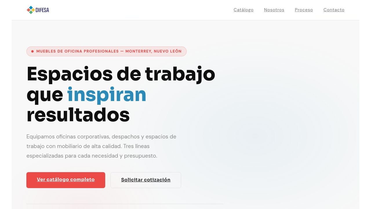 Screenshot of Mueblesdeoficinadifesa.com
