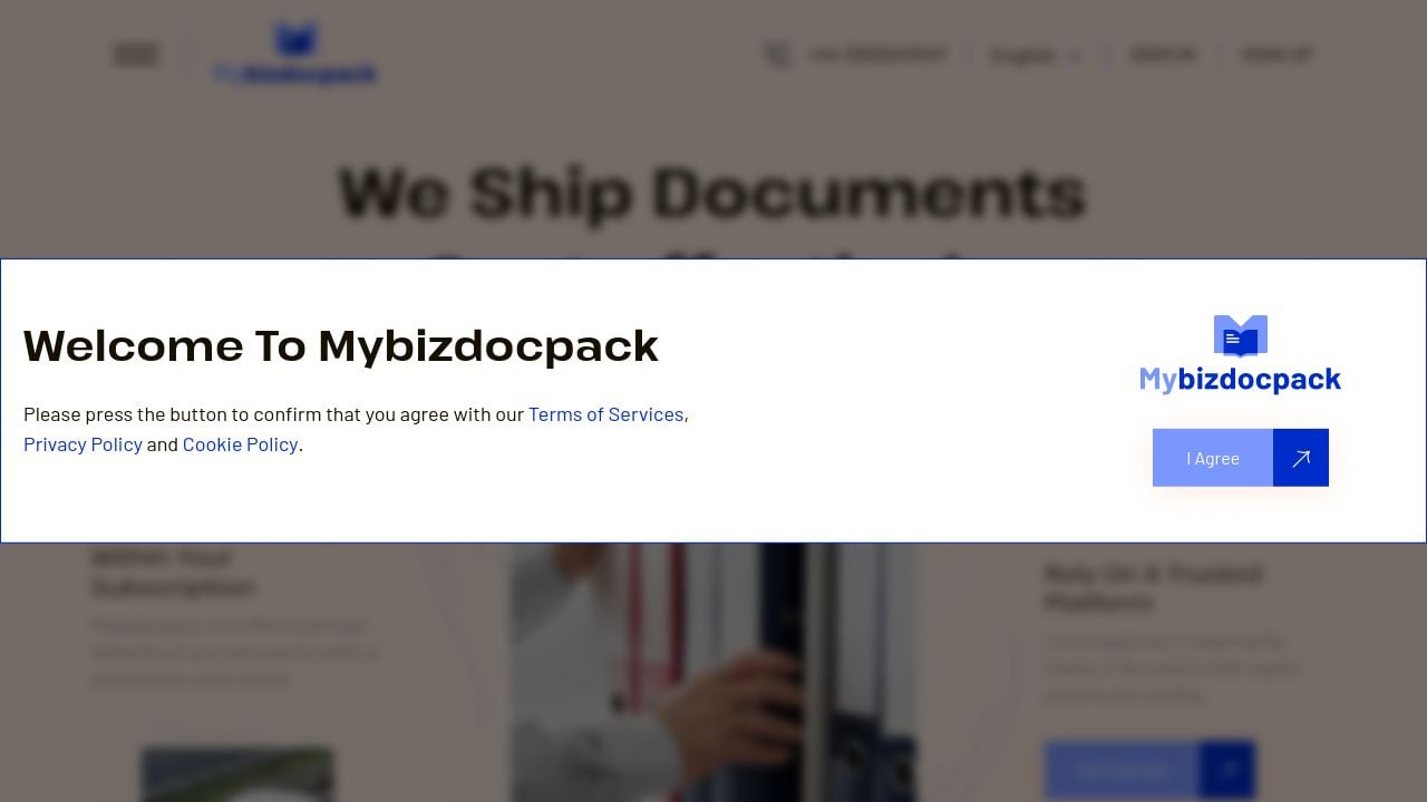 Screenshot of Mybizdocpack.com