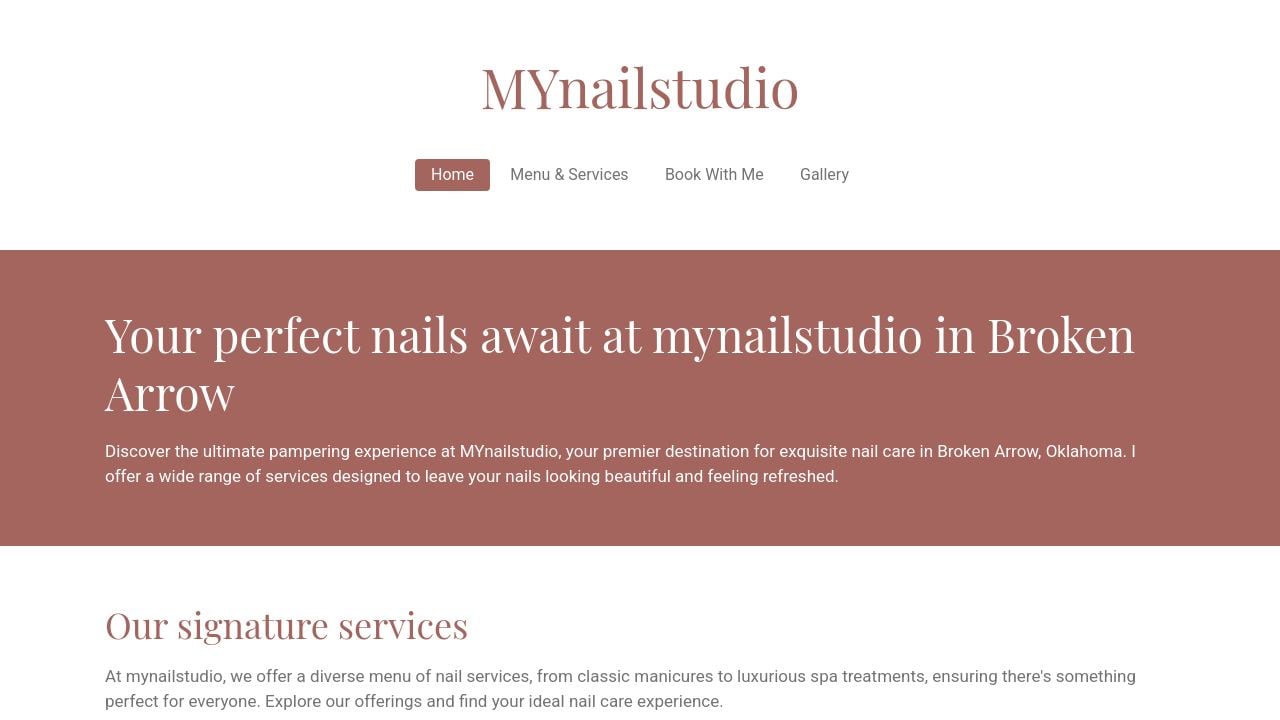 Screenshot of Mynailstudio.online