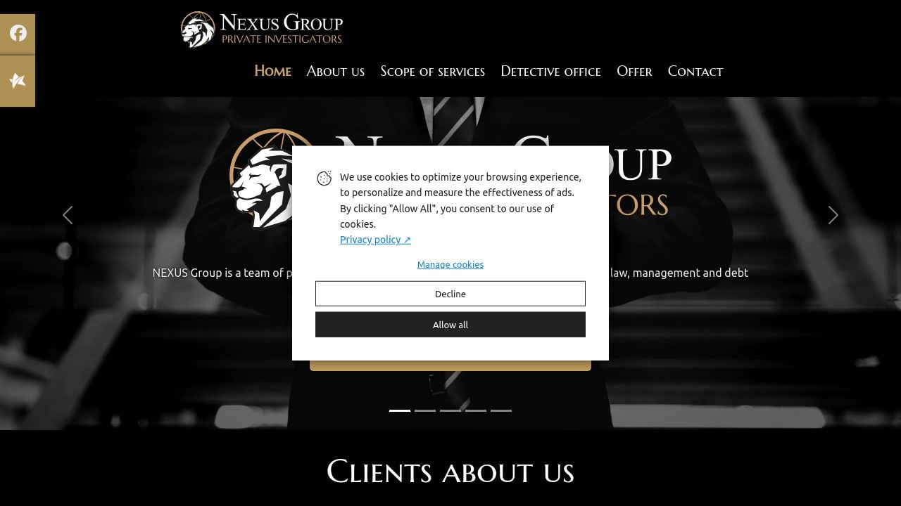 Screenshot of Nexus-group.org.uk