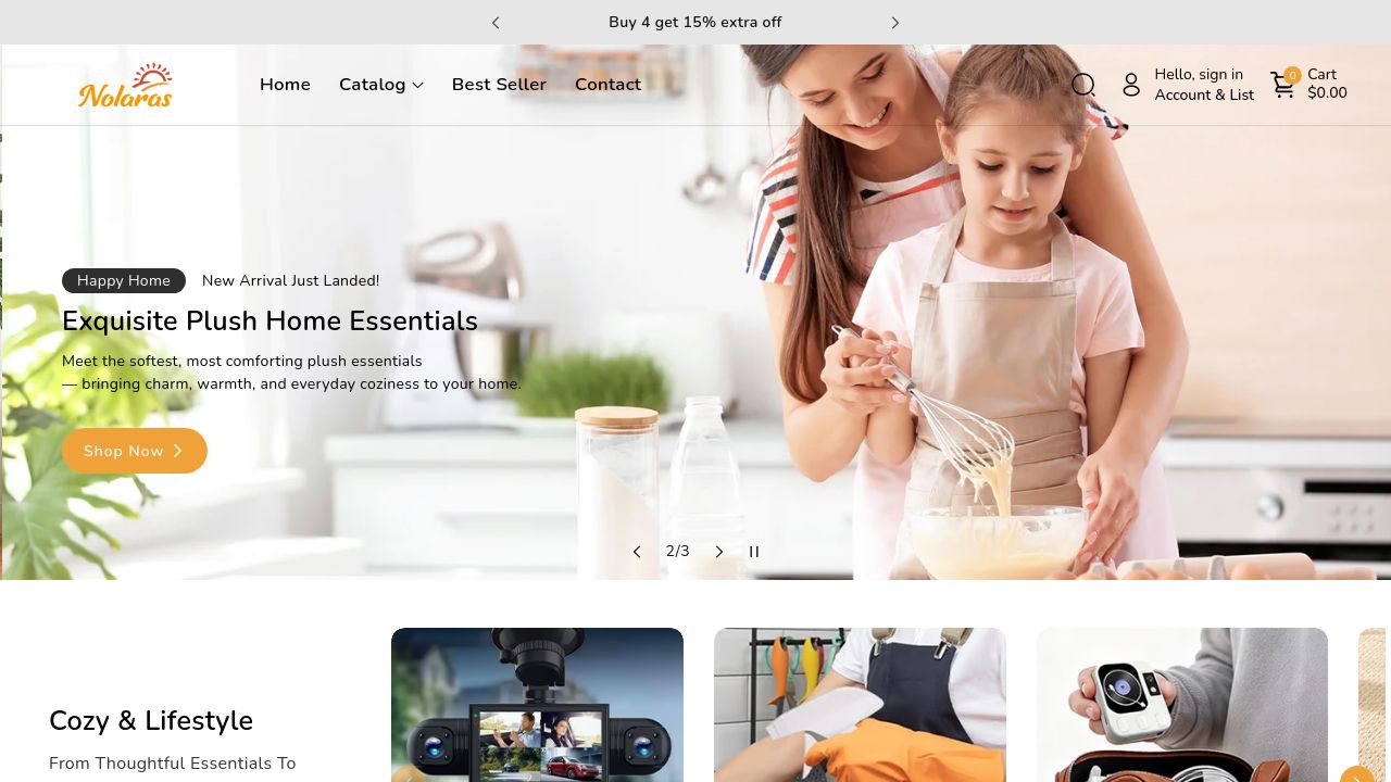 Screenshot of Nolaras.com