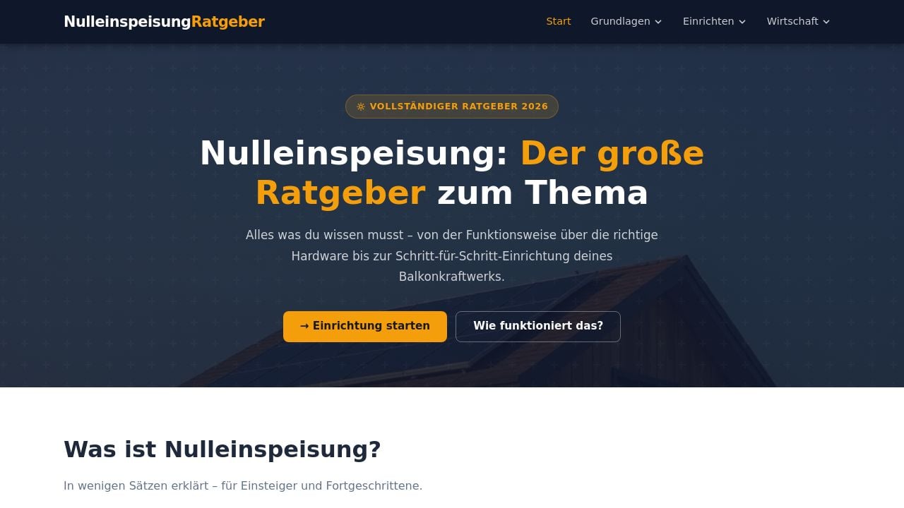 Screenshot of Nulleinspeisung-ratgeber.de