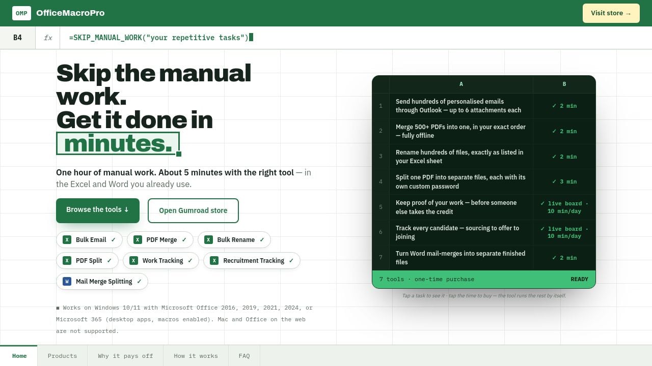 Screenshot of Officemacropro.com