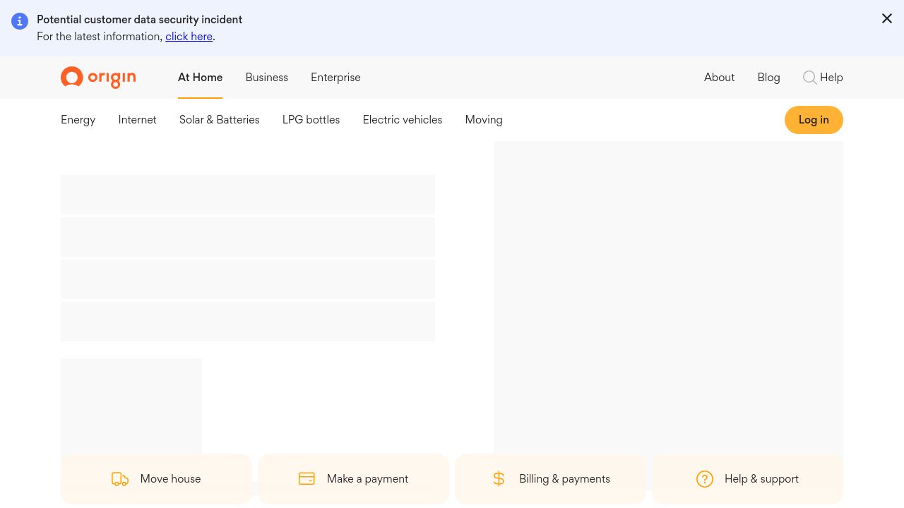 Screenshot of Originenergy.com.au