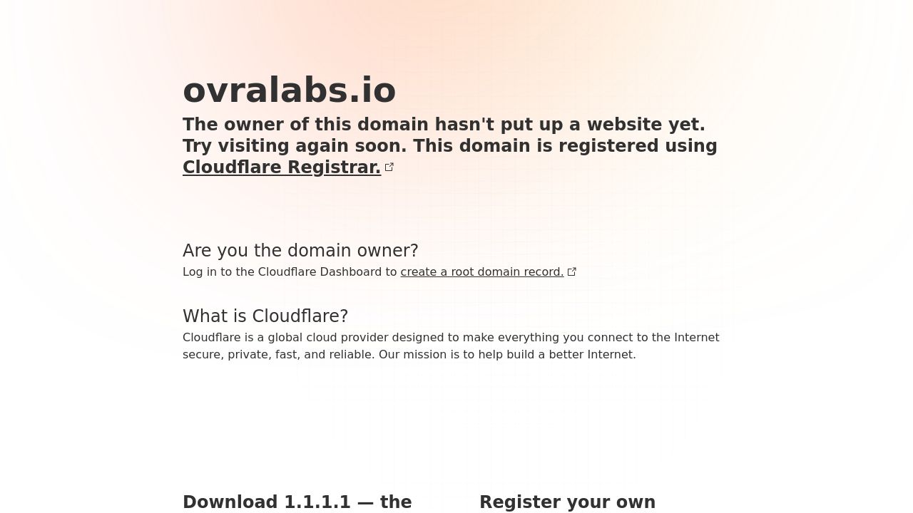 Screenshot of Ovralabs.io