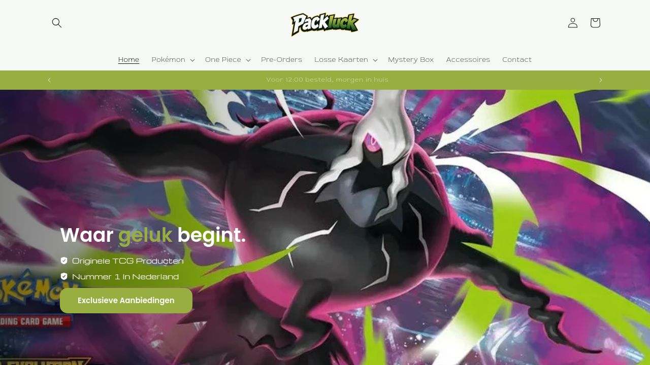 Screenshot of Packluck.nl