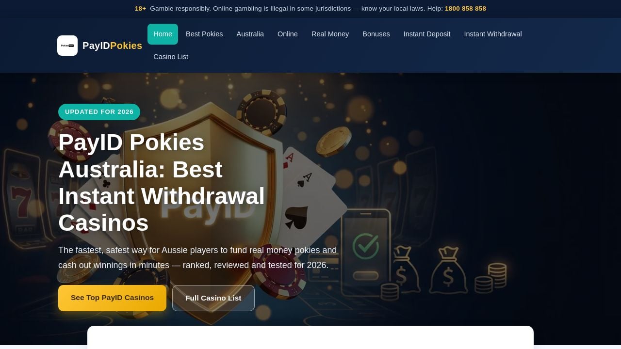 Screenshot of Payidpokies1.com
