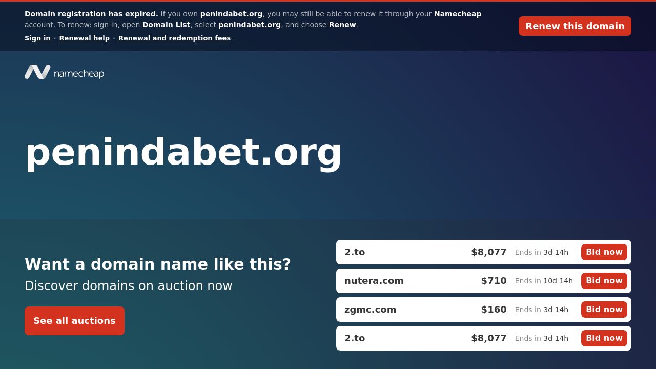 Screenshot of Penindabet.org