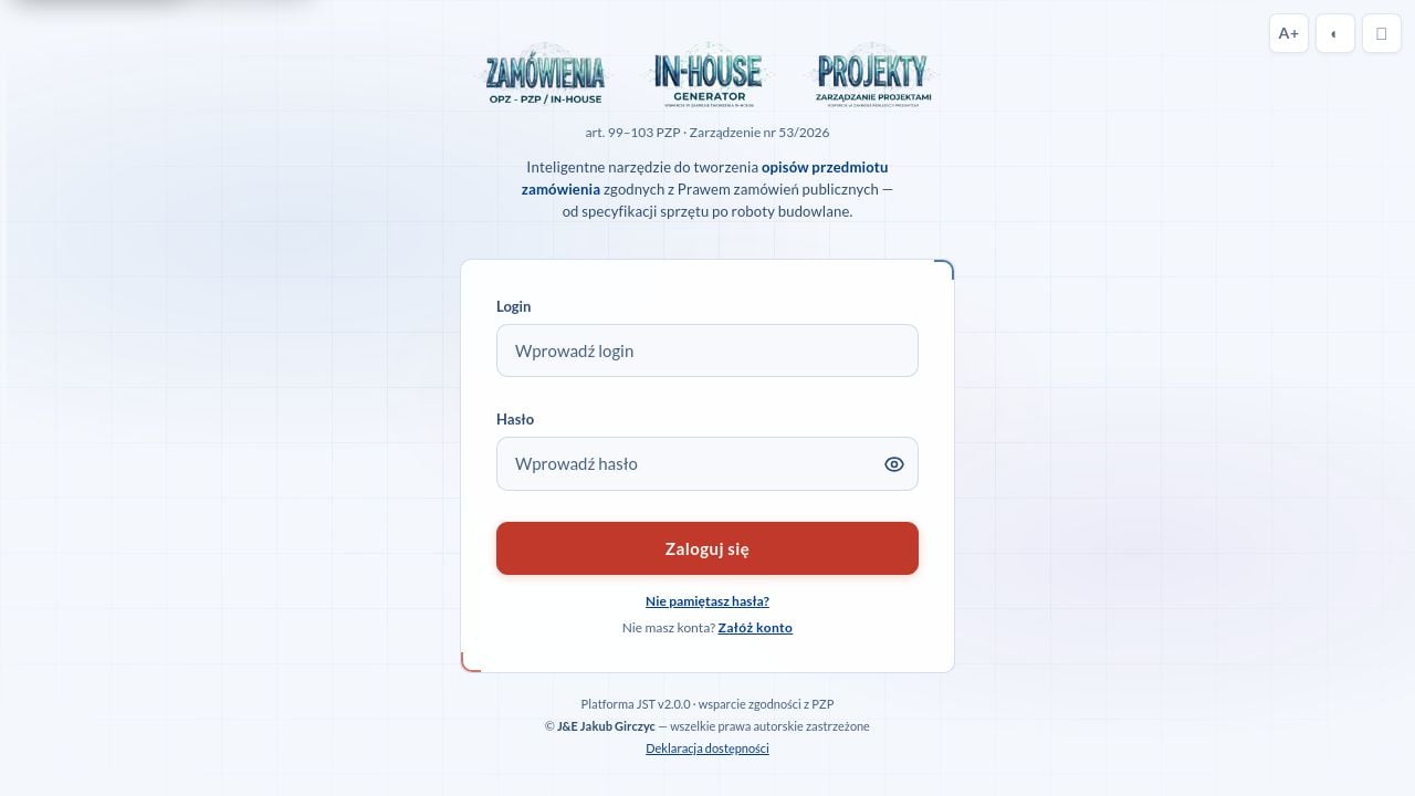 Screenshot of Platformajst.pl