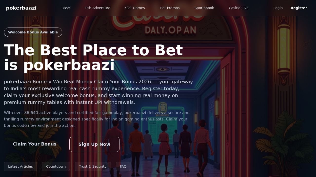Screenshot of Pokerbaaziwin.com