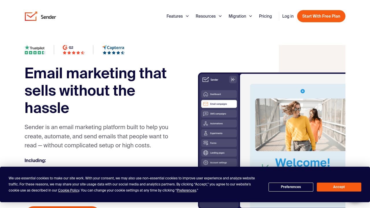 Screenshot of Poweringsender.com