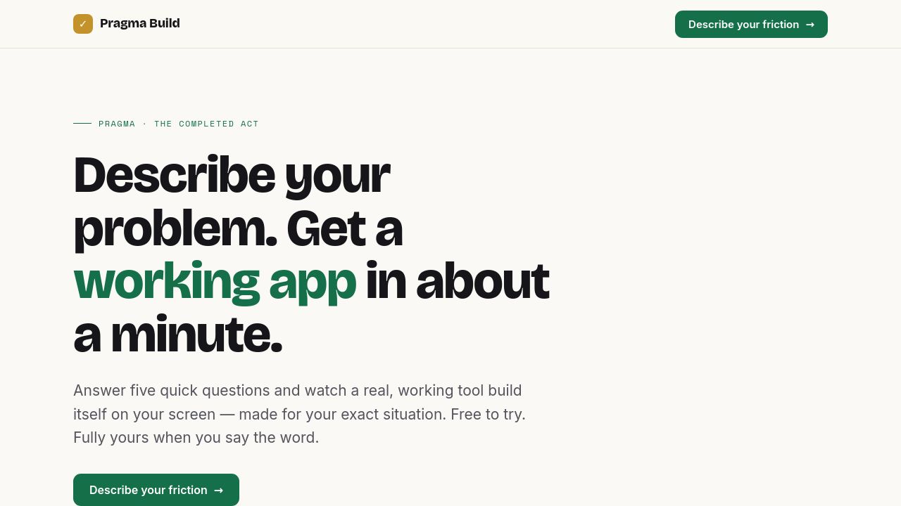 Screenshot of Pragmabuild.com