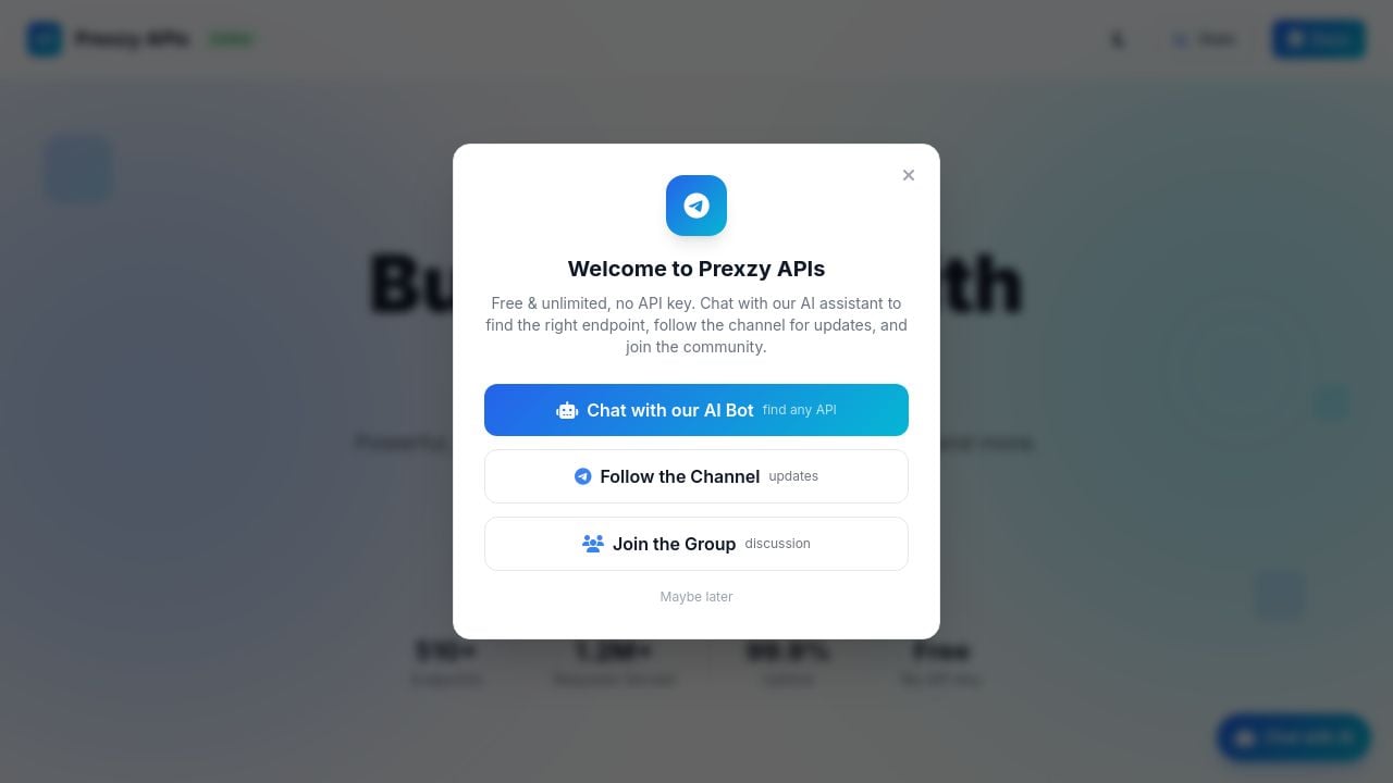 Screenshot of Prexzyapis.com