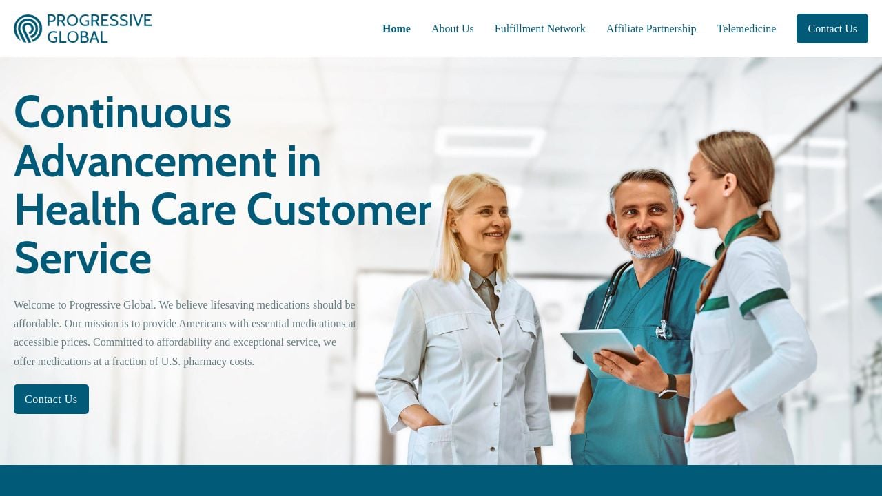 Screenshot of Progressiveglobalhealth.com